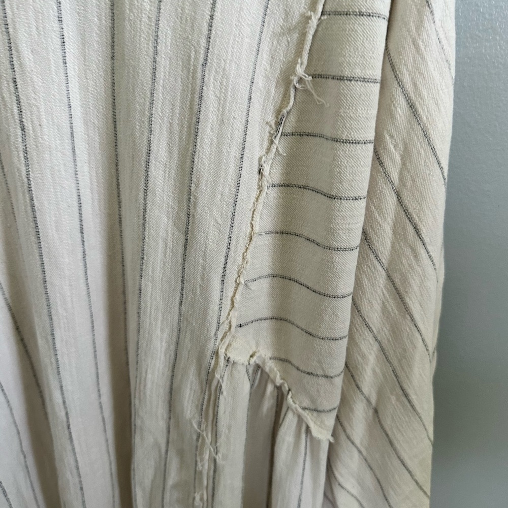 Free People Beach Striped Cream Women's Dress Gauze S - Picture 4 of 6